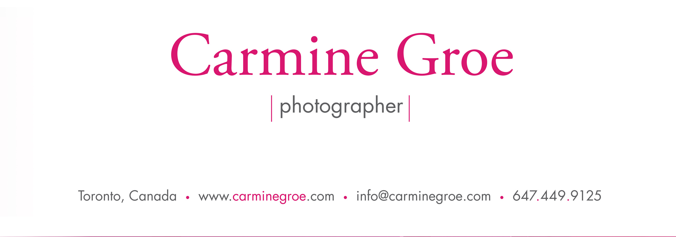 The photographic Art of Carmine Groe